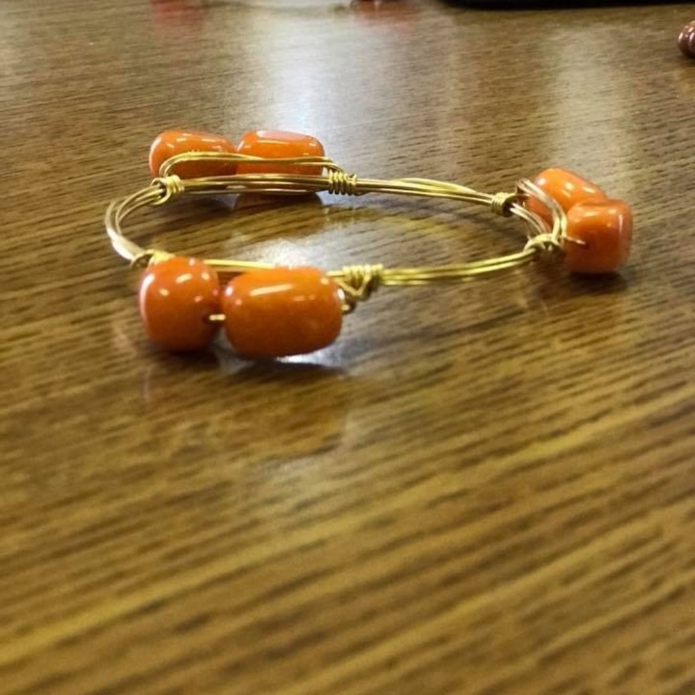 bourbon & boweties inspired wire wrapped bracelet